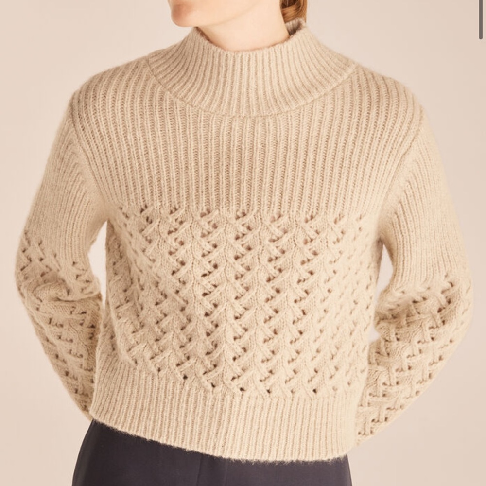 Rebecca Taylor NWT Chainette Stitch Turtleneck